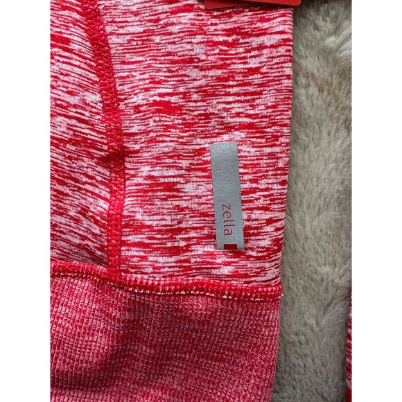 Zella Womens Red Blaze Slim Fit Performance 1/4 Zip Pullover Activewear Top XL - Picture 7 of 10